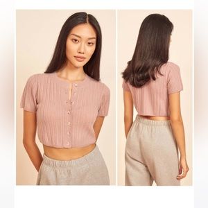 Reformation Germaine Cashmere Crop Top